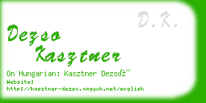 dezso kasztner business card